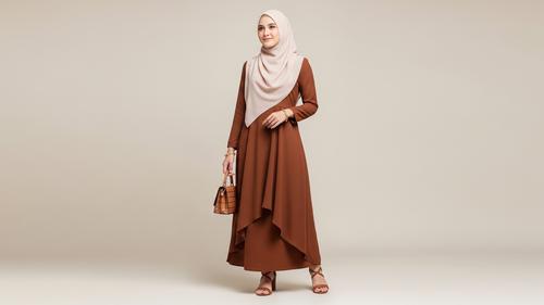 8 Model Baju Bridesmaid Coklat Mahogany Elegan