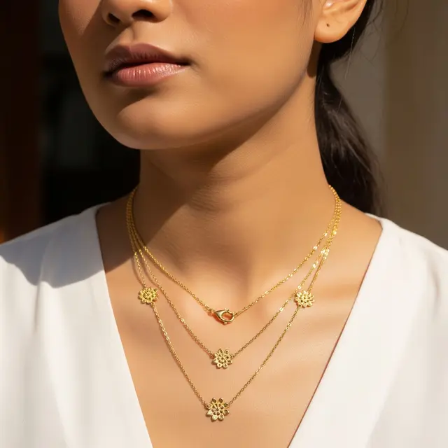 Tren Kalung Emas Layering untuk Gaya Modern dan Mewah